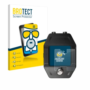 Face avant d’un emballage produit avec le logo de la marque BROTECT. À côté, l’appareil Shure GLXD16+ est représenté avec la p