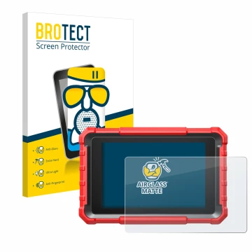 Face avant d’un emballage produit avec le logo de la marque BROTECT. À côté, l’appareil Launch X-431 PROS Elite est représenté