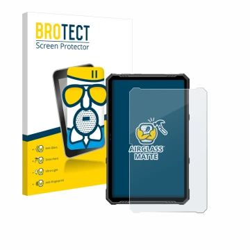 Face avant d’un emballage produit avec le logo de la marque BROTECT. À côté, l’appareil Ulefone Armor Pad 3 Pro est représenté