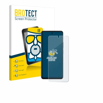 Face avant d’un emballage produit avec le logo de la marque BROTECT. À côté, l’appareil Oppo A79 5G est représenté avec la pro