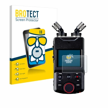 Face avant d’un emballage produit avec le logo de la marque BROTECT. À côté, l’appareil Tascam Portacapture X6 est représenté 