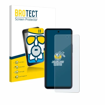 Face avant d’un emballage produit avec le logo de la marque BROTECT. À côté, l’appareil Telekom T Phone 2 Pro est représenté a