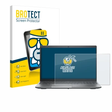 Face avant d’un emballage produit avec le logo de la marque BROTECT. À côté, l’appareil Dell Precision 3580 est représenté ave