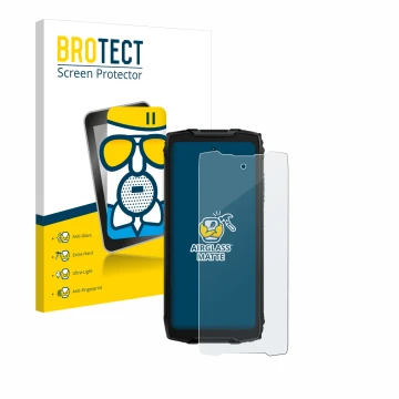 Face avant d’un emballage produit avec le logo de la marque BROTECT. À côté, l’appareil Blackview BV9300 Pro est représenté av