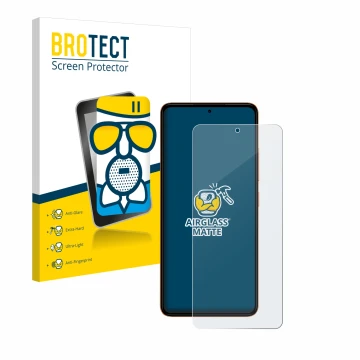 Face avant d’un emballage produit avec le logo de la marque BROTECT. À côté, l’appareil HMD Pulse est représenté avec la prote