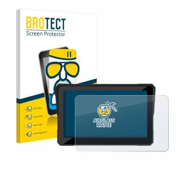 Face avant d’un emballage produit avec le logo de la marque BROTECT. À côté, l’appareil Carpuride W702B 7