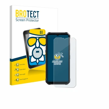 Face avant d’un emballage produit avec le logo de la marque BROTECT. À côté, l’appareil Fossibot F106 Pro est représenté avec 