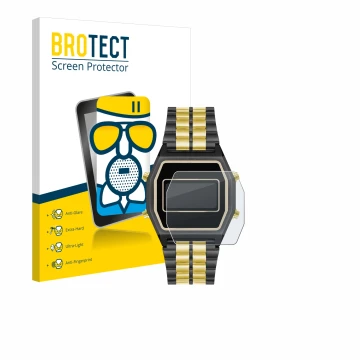 Face avant d’un emballage produit avec le logo de la marque BROTECT. À côté, l’appareil Armitron Rubik est représenté avec la 