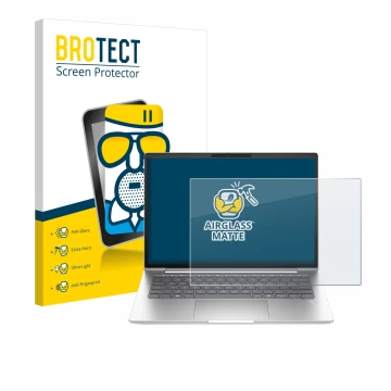 Face avant d’un emballage produit avec le logo de la marque BROTECT. À côté, l’appareil HP ProBook 440 G11 est représenté avec