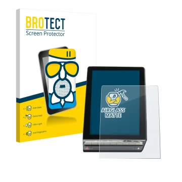 Face avant d’un emballage produit avec le logo de la marque BROTECT. À côté, l’appareil Renault Capture 2024 10,4