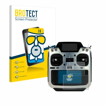 Face avant d’un emballage produit avec le logo de la marque BROTECT. À côté, l’appareil Futaba T26SZ est représenté avec la pr