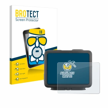 Face avant d’un emballage produit avec le logo de la marque BROTECT. À côté, l’appareil GoPro Hero 4k est représenté avec la p