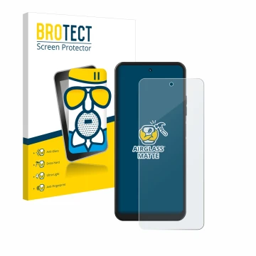 Face avant d’un emballage produit avec le logo de la marque BROTECT. À côté, l’appareil Hotwav Note 12 est représenté avec la 