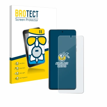 Face avant d’un emballage produit avec le logo de la marque BROTECT. À côté, l’appareil Oppo Find X8 Pro est représenté avec l