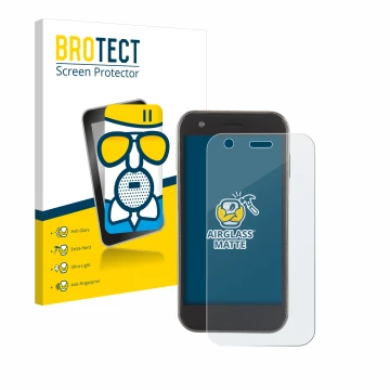 Face avant d’un emballage produit avec le logo de la marque BROTECT. À côté, l’appareil Soyes XS12 est représenté avec la prot