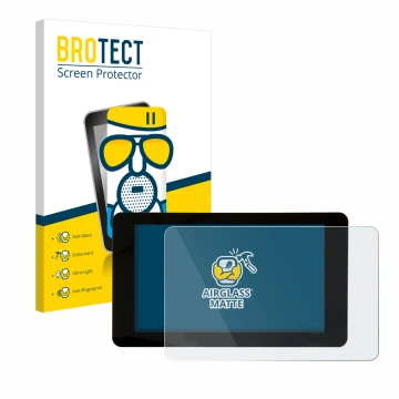 Face avant d’un emballage produit avec le logo de la marque BROTECT. À côté, l’appareil Raspberry Pi Touchscreen 2 (7