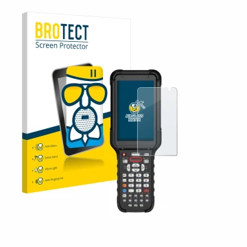 Face avant d’un emballage produit avec le logo de la marque BROTECT. À côté, l’appareil Honeywell CK67 est représenté avec la 