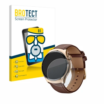 Face avant d’un emballage produit avec le logo de la marque BROTECT. À côté, l’appareil Xiaomi Mibro Lite 3 Pro est représenté