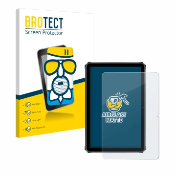 Face avant d’un emballage produit avec le logo de la marque BROTECT. À côté, l’appareil Oukitel RT9 est représenté avec la pro