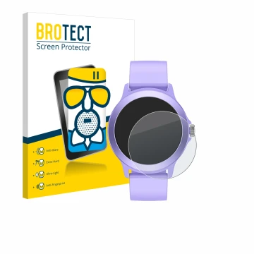 Face avant d’un emballage produit avec le logo de la marque BROTECT. À côté, l’appareil SPC Smartee Duo Vivo 1.27