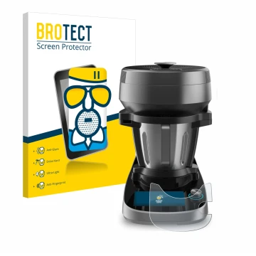 Face avant d’un emballage produit avec le logo de la marque BROTECT. À côté, l’appareil Cecotec Mambo Victory XL est représent