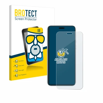 Face avant d’un emballage produit avec le logo de la marque BROTECT. À côté, l’appareil Honor Magic 7 RSR Porsche Design est r