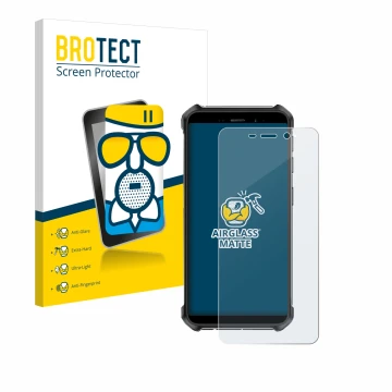 Face avant d’un emballage produit avec le logo de la marque BROTECT. À côté, l’appareil Ulefone Armor X12 est représenté avec 