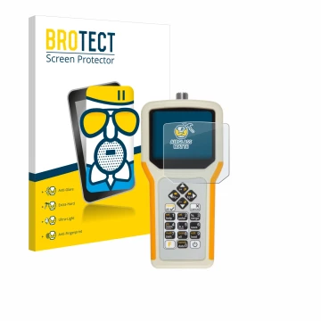 Face avant d’un emballage produit avec le logo de la marque BROTECT. À côté, l’appareil RigExpert AA-55 Zoom est représenté av