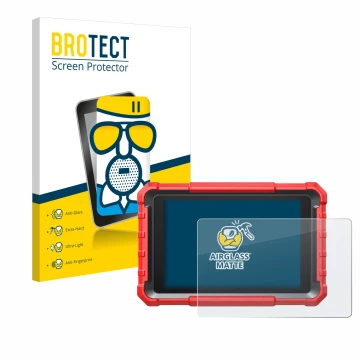 Face avant d’un emballage produit avec le logo de la marque BROTECT. À côté, l’appareil Launch X-431 PROS Elite Pro 5 est repr