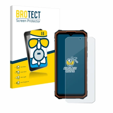 Face avant d’un emballage produit avec le logo de la marque BROTECT. À côté, l’appareil Hotwav Cyber 13 est représenté avec la