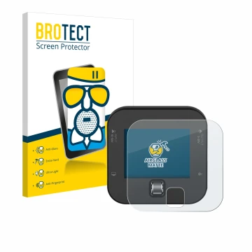 Face avant d’un emballage produit avec le logo de la marque BROTECT. À côté, l’appareil ISDT Q6 Retro est représenté avec la p