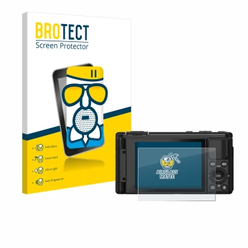 Face avant d’un emballage produit avec le logo de la marque BROTECT. À côté, l’appareil Yashica City 200 est représenté avec l