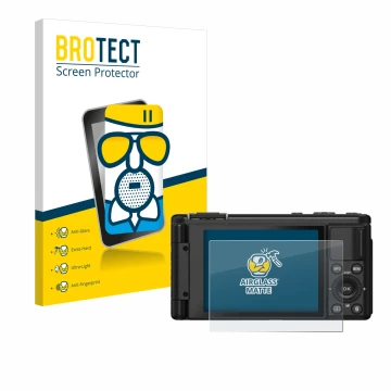 Face avant d’un emballage produit avec le logo de la marque BROTECT. À côté, l’appareil Yashica City 100 est représenté avec l