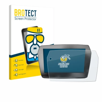 Face avant d’un emballage produit avec le logo de la marque BROTECT. À côté, l’appareil Voge 525DSX 2025 est représenté avec l