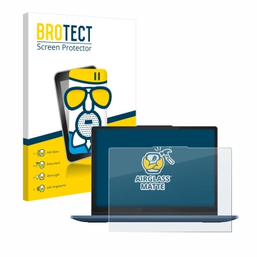 Face avant d’un emballage produit avec le logo de la marque BROTECT. À côté, l’appareil Lenovo IdeaPad Flex 3i Chromebook 12