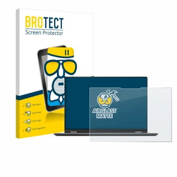 Face avant d’un emballage produit avec le logo de la marque BROTECT. À côté, l’appareil ASUS Vivobook S 16 Flip TP3607SA-RJ022