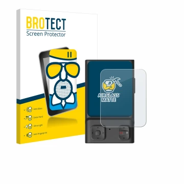 Face avant d’un emballage produit avec le logo de la marque BROTECT. À côté, l’appareil Hoverair Beacon est représenté avec la