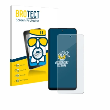 Face avant d’un emballage produit avec le logo de la marque BROTECT. À côté, l’appareil Umidigi Note 100 5G est représenté ave