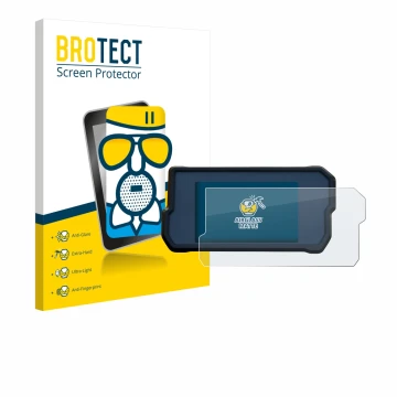 Face avant d’un emballage produit avec le logo de la marque BROTECT. À côté, l’appareil KTM 390 / 890 Adventure 2020+ est repr