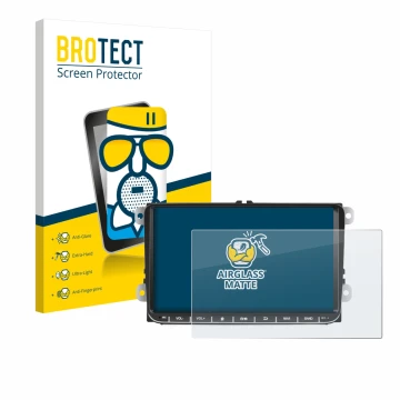 Face avant d’un emballage produit avec le logo de la marque BROTECT. À côté, l’appareil Essgoo AR9002 est représenté avec la p