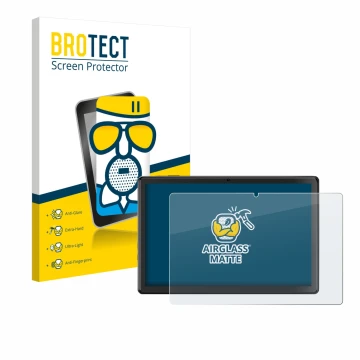 Face avant d’un emballage produit avec le logo de la marque BROTECT. À côté, l’appareil SGIN T10 Pro 10.1