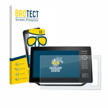 Face avant d’un emballage produit avec le logo de la marque BROTECT. À côté, l’appareil Humminbird Xplore 10 est représenté av