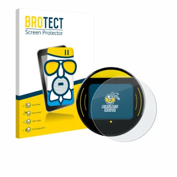 Face avant d’un emballage produit avec le logo de la marque BROTECT. À côté, l’appareil Nayax Onyx est représenté avec la prot