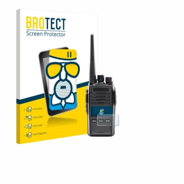 Face avant d’un emballage produit avec le logo de la marque BROTECT. À côté, l’appareil Midland G18 Pro PMR est représenté ave