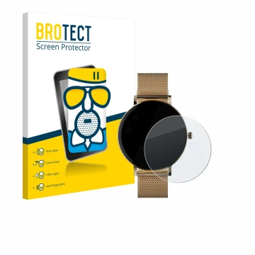 Face avant d’un emballage produit avec le logo de la marque BROTECT. À côté, l’appareil ZenWatch Venice Pro est représenté ave