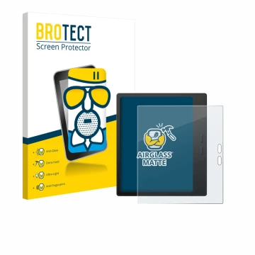 Face avant d’un emballage produit avec le logo de la marque BROTECT. À côté, l’appareil Boox Go 7 est représenté avec la prote