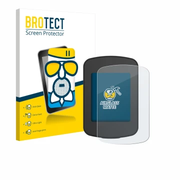 Face avant d’un emballage produit avec le logo de la marque BROTECT. À côté, l’appareil Decathlon Van Rysel GPS 100 est représ