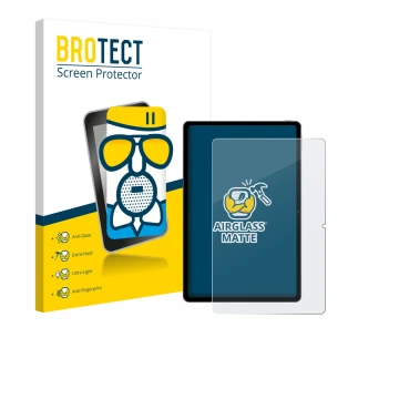 Face avant d’un emballage produit avec le logo de la marque BROTECT. À côté, l’appareil Xiaomi Redmi Pad SE 11 est représenté 