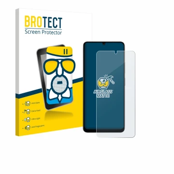 Face avant d’un emballage produit avec le logo de la marque BROTECT. À côté, l’appareil Doogee Note 59 Pro est représenté avec