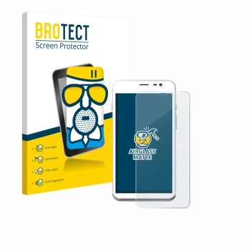 Face avant d’un emballage produit avec le logo de la marque BROTECT. À côté, l’appareil Pax CCV Fly A77 est représenté avec la